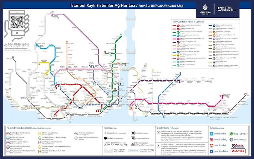 Istanbul rail system maps