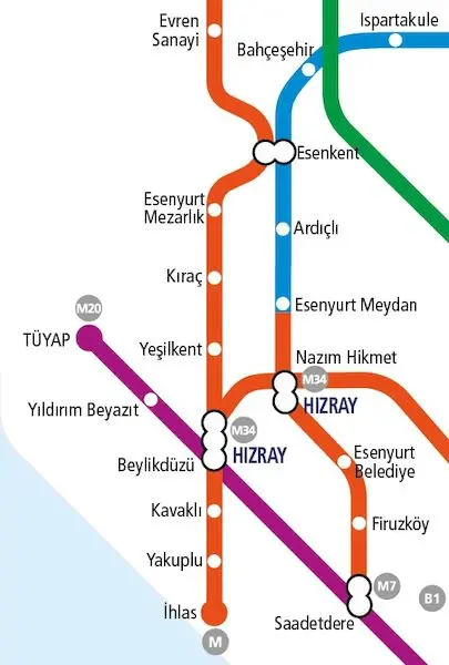 esenyurt metro harita